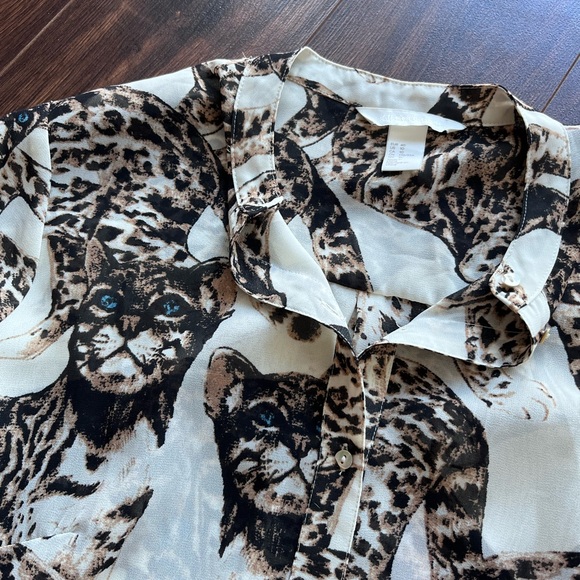 H&M Conscious Collection Sheer Cat Maxi Duster / Shirtdress - Picture 9 of 10